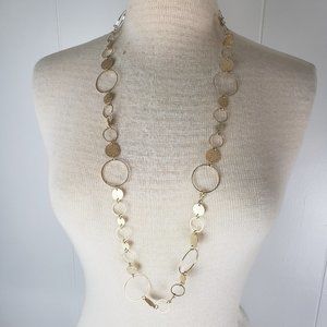 Gold Tone Large Link Chain Fashion Necklace